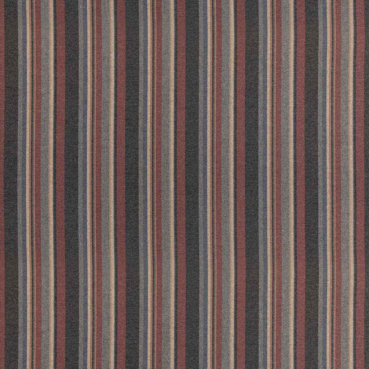 Fd839a440 Lindisfarne Stripe Charcoal Red Mulberry Fabric