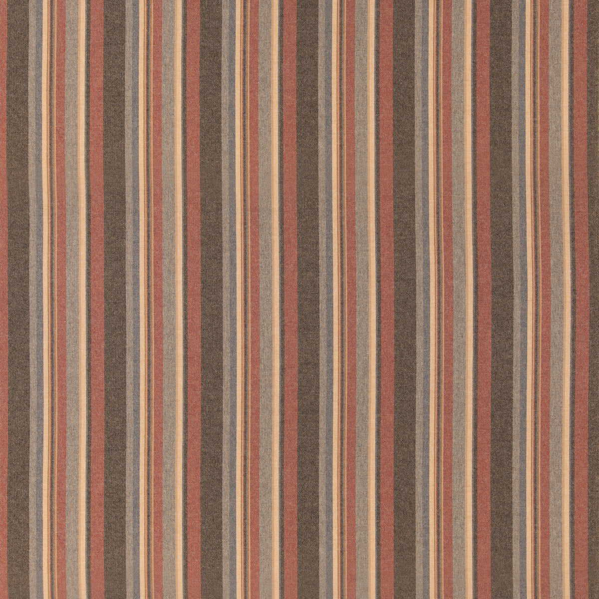 Lindisfarne Stripe - Russet/Slate - FD839.V172.0 - Mulberry Fabric - Mulberry Fabric