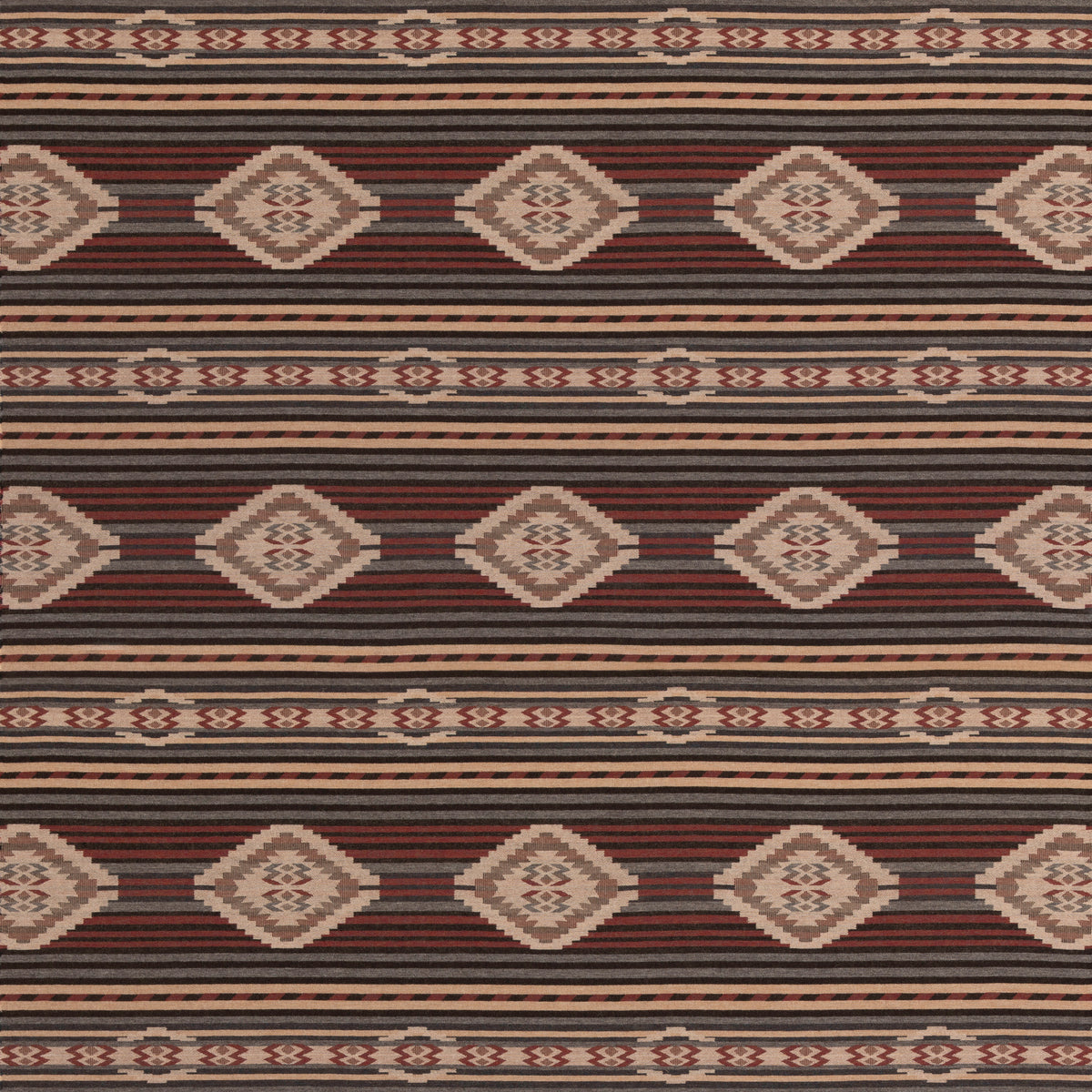 Harlech - Charcoal/Red - FD840.A44.0 - Mulberry Fabric - Mulberry Fabric