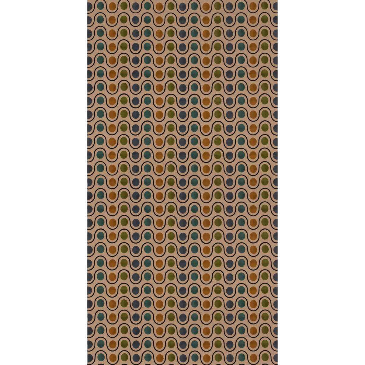 Fd843r1150 Wicket Green Blue Mulberry Fabric - MULBERRY Fabric