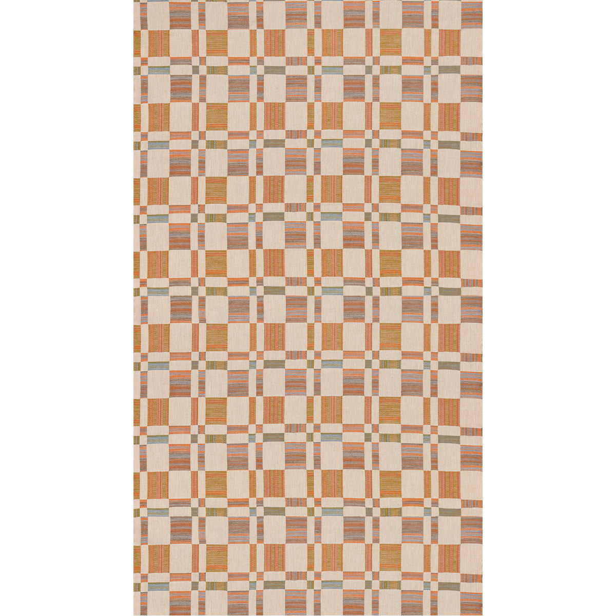Charlton Check - Aqua/Russet - FD856.R56.0 - Mulberry Fabric - Mulberry Fabric