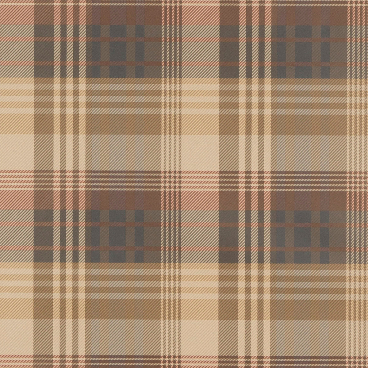 Mulberry Ancient Tartan - Red/Charcoal - FG079.V78.0 - Mulberry Wallpaper