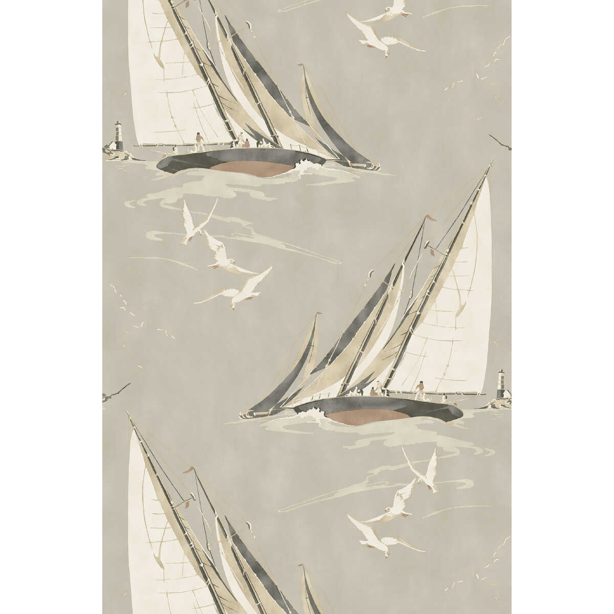Round The Island - Antique - MULBERRY Wallpaper