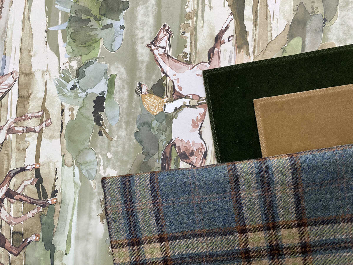 Morning Gallop - Antique - MULBERRY Wallpaper