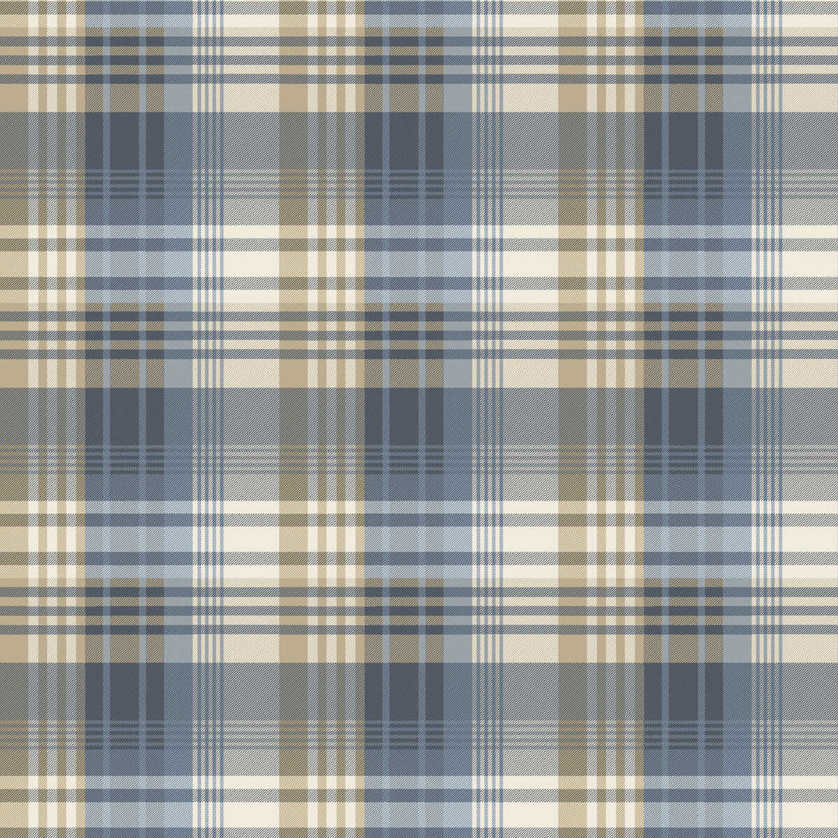 Mulberry Ancient Tartan - Indigo - MULBERRY Wallpaper