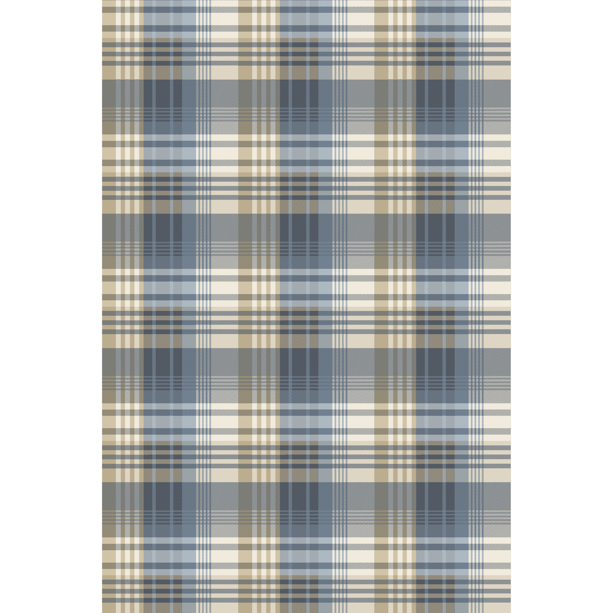 Mulberry Ancient Tartan - Indigo - Mulberry Wallpaper