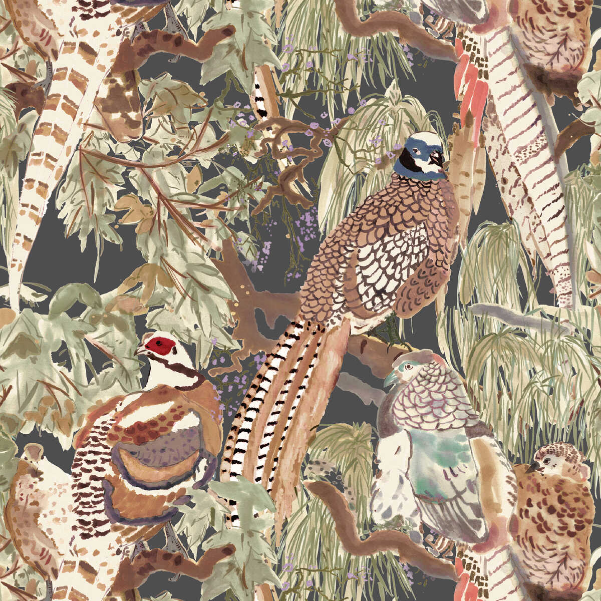 Game Birds - Charcoal
