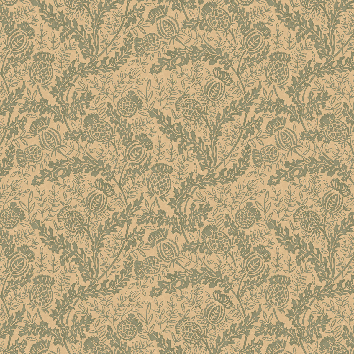 Mulberry Thistle - Teal - FG108.R11.0 - Mulberry Wallpaper - Mulberry Wallpaper