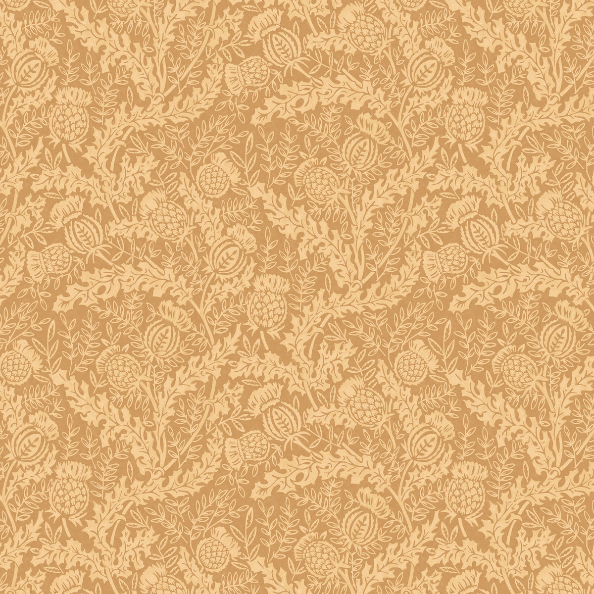 Mulberry Thistle - Ochre - FG108.T128.0 - Mulberry Wallpaper - Mulberry Wallpaper