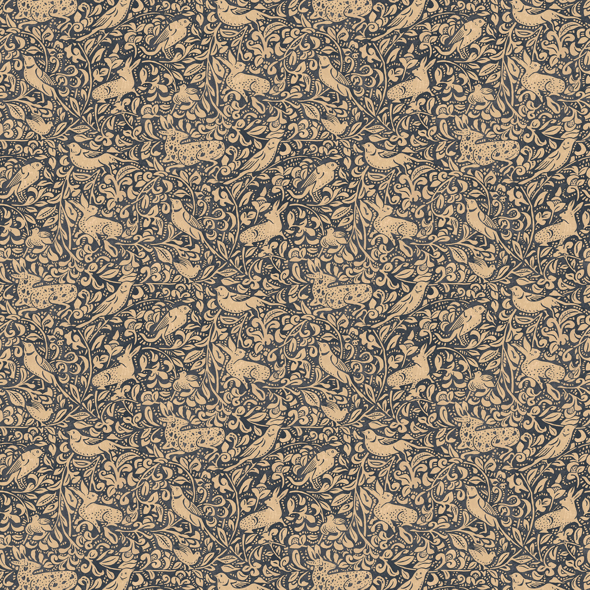 Hedgerow - Indigo - FG110.H10.0 - Mulberry Wallpaper