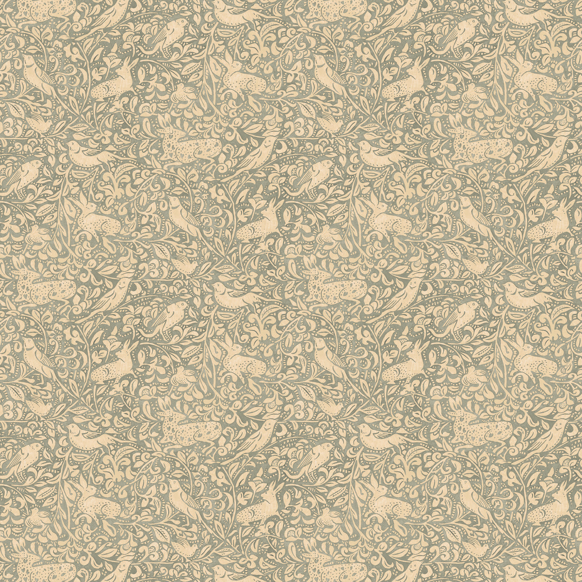 Hedgerow - Soft Teal - FG110.R41.0 - Mulberry Wallpaper - Mulberry Wallpaper