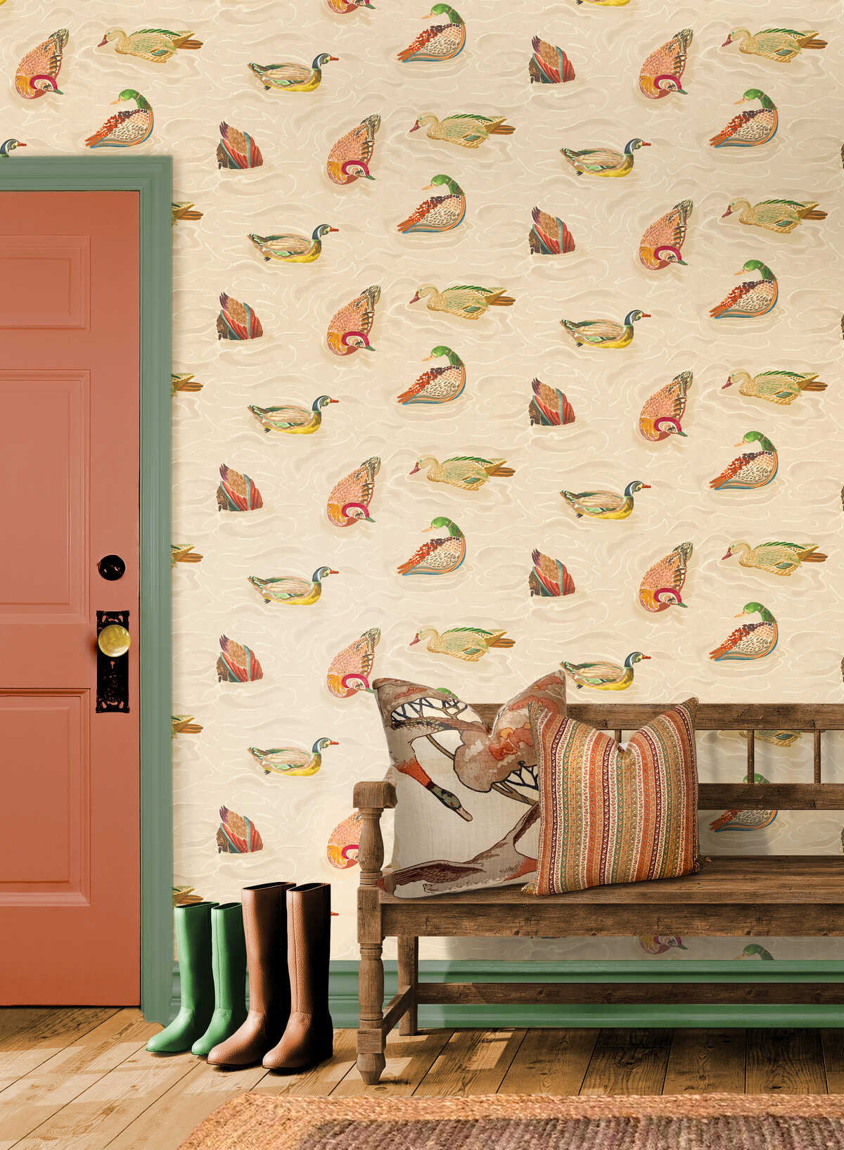Duck Pond - Jewel - MULBERRY Wallpaper