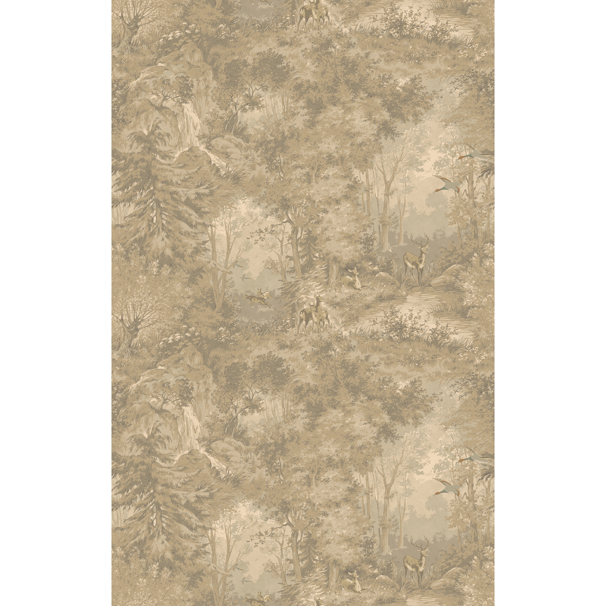 Mulberry Woodland - Woodsmoke - Mulberry Wallpaper