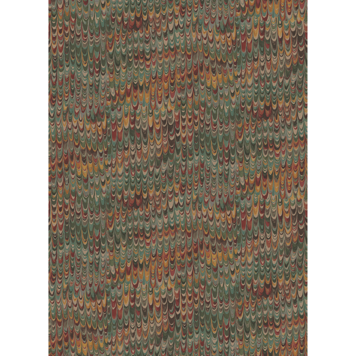 End Paper - Red/Green - Mulberry Wallpaper