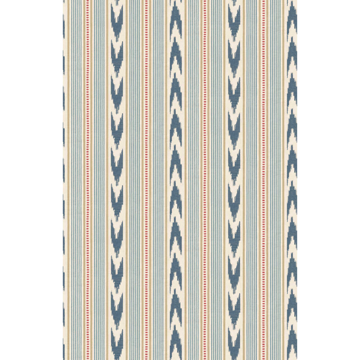 Newport Stripe - Blue/Red - MULBERRY Wallpaper