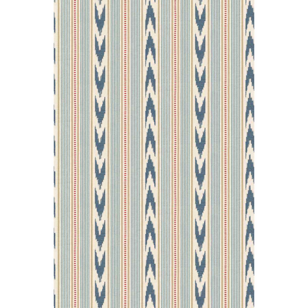 Fg127g1030 Newport Stripe Blue Red Mulberry Wallpaper - MULBERRY Wallpaper