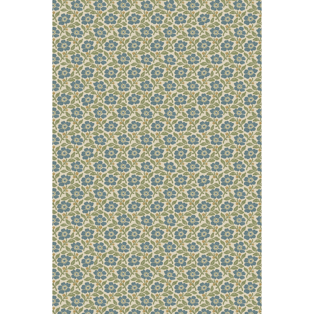 Martock Sprig - Teal/Green - FG131.R38.0 - Mulberry Wallpaper - Mulberry Wallpaper