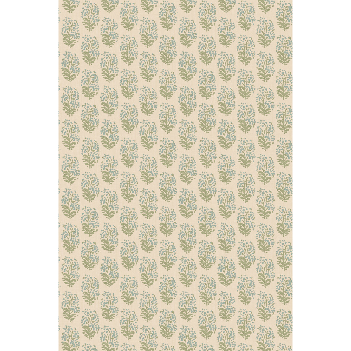 Heirloom Sprig - Aqua/Green - FG133.R21.0 - Mulberry Wallpaper - Mulberry Wallpaper