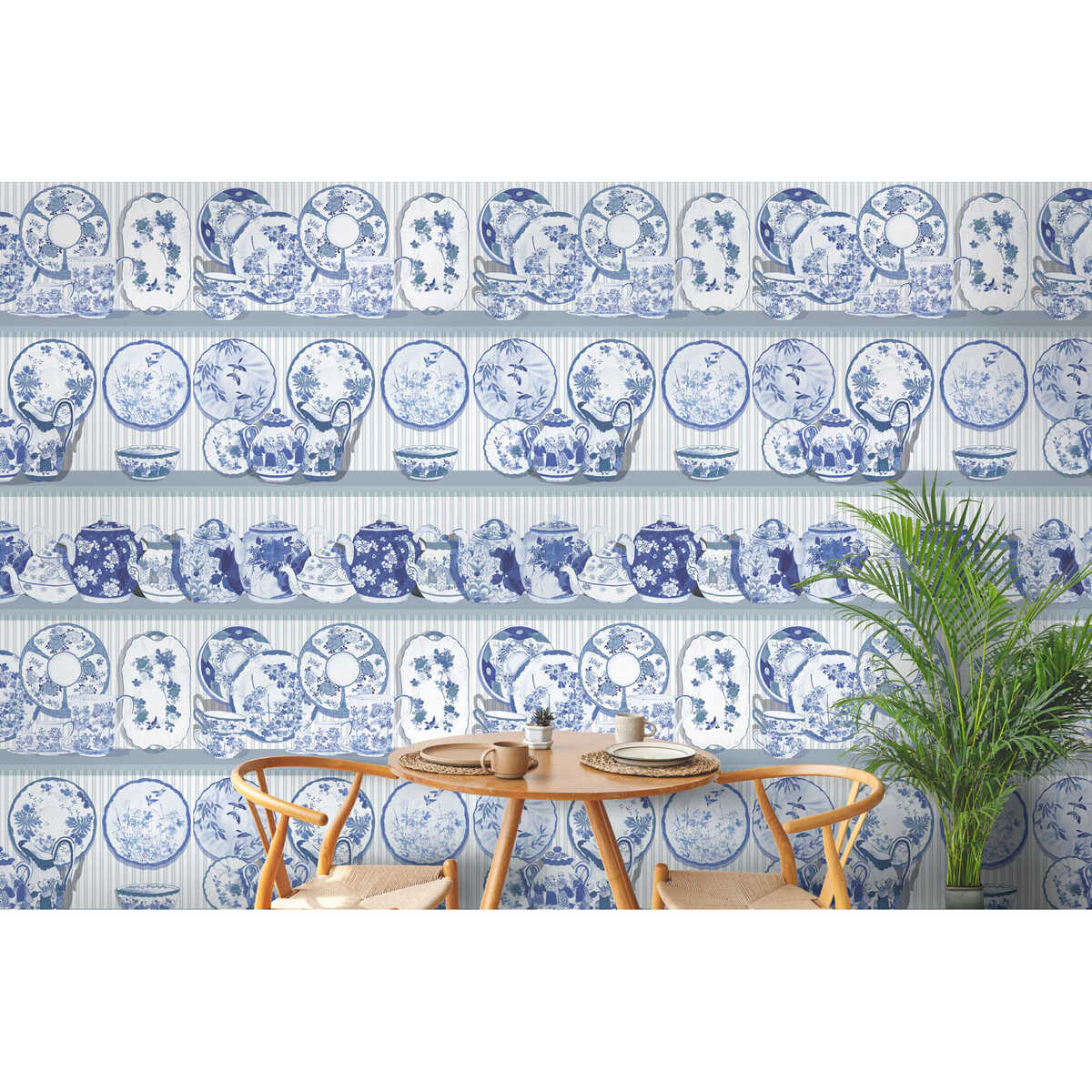 Tea Time - Azul - GASTON Y DANIELA Wallpaper
