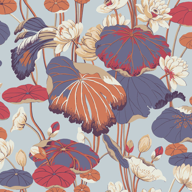 lotus-pond-wallpaper-sky-multi-york-wallcoverings-go8291