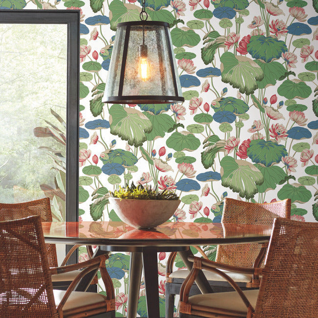 lotus-pond-wallpaper-cotton-peacock-york-wallcoverings-go8293