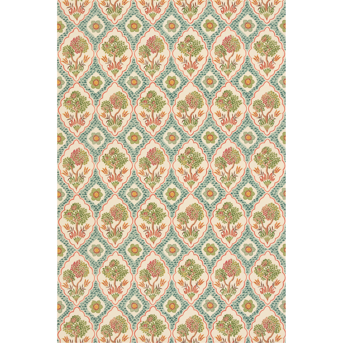 George & Minnie Puzzlewood - Aqua - George & Minnie Fabric
