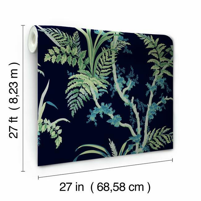 enchanted-fern-wallpaper-navy-green-york-wallcoverings-gr5996