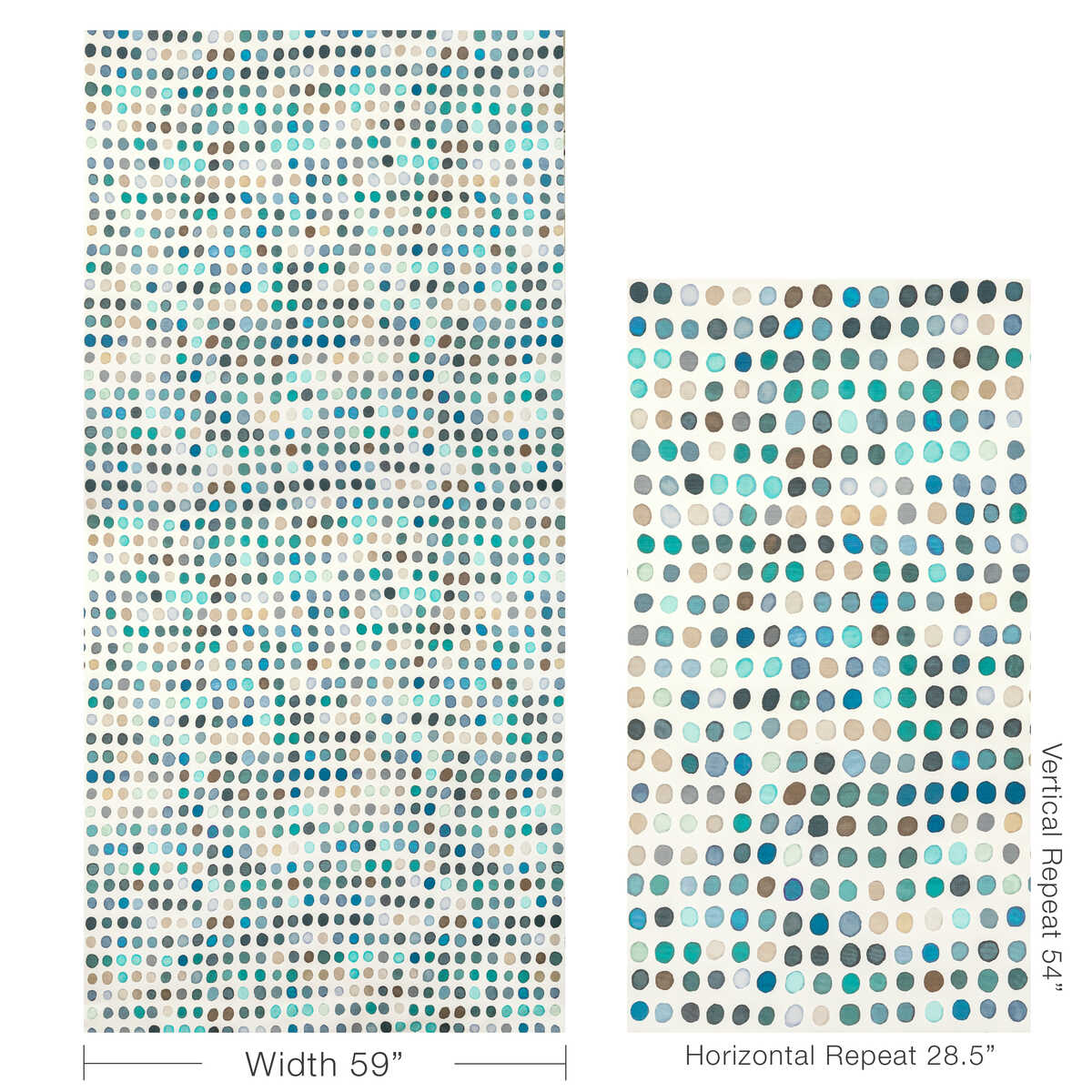 Twister Print - Denim/Aqua - LEE JOFA MODERN Fabric