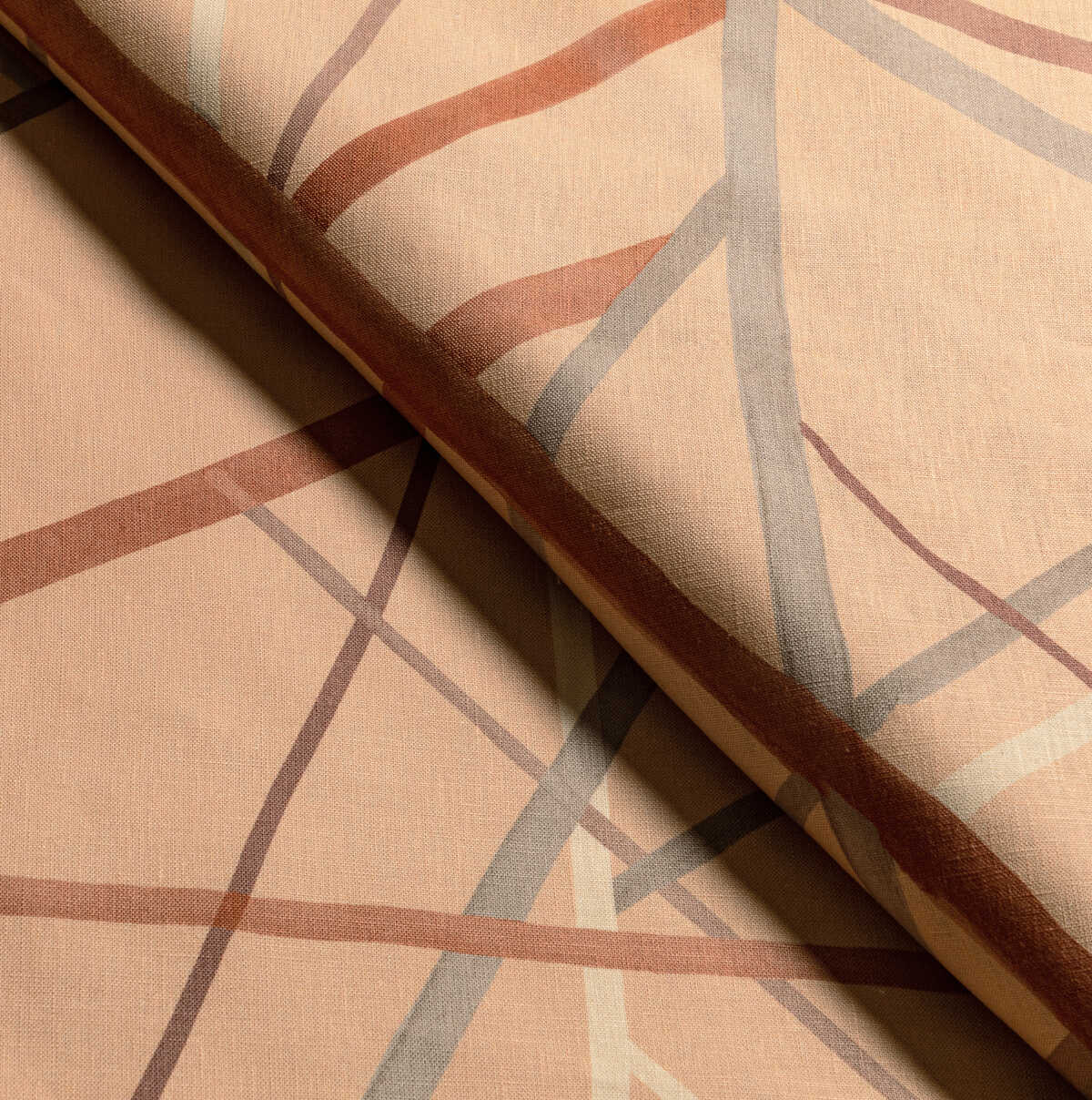 Simpatico Print - Faded Terracotta - LEE JOFA MODERN Fabric