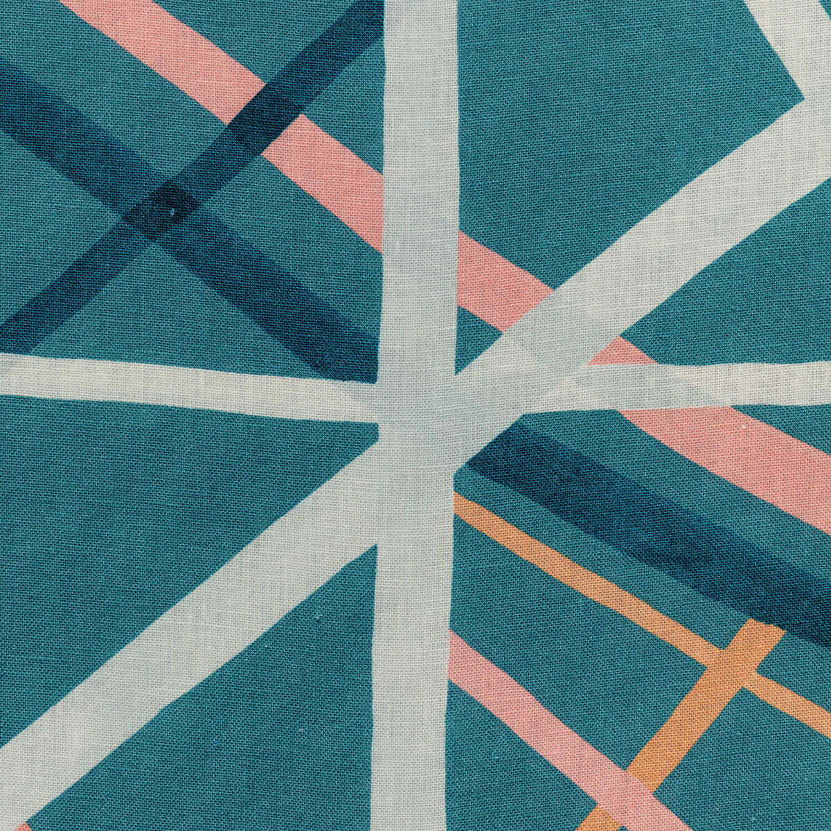 Simpatico Print - Teal - LEE JOFA MODERN Fabric