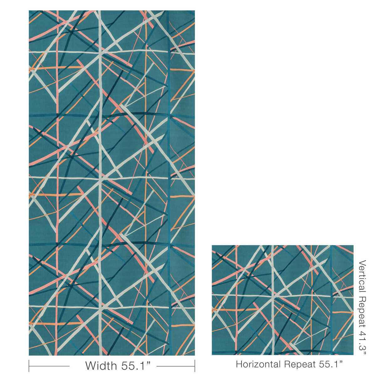 Gwf37713350 Simpatico Print Teal Lee Jofa Modern Fabric - LEE JOFA MODERN Fabric