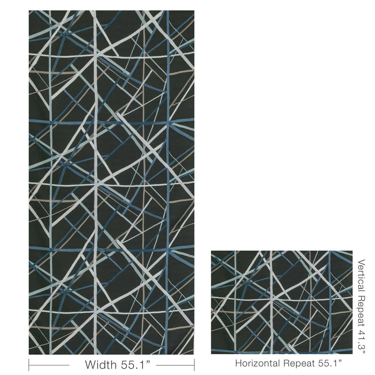 Simpatico Print - Raven - LEE JOFA MODERN Fabric