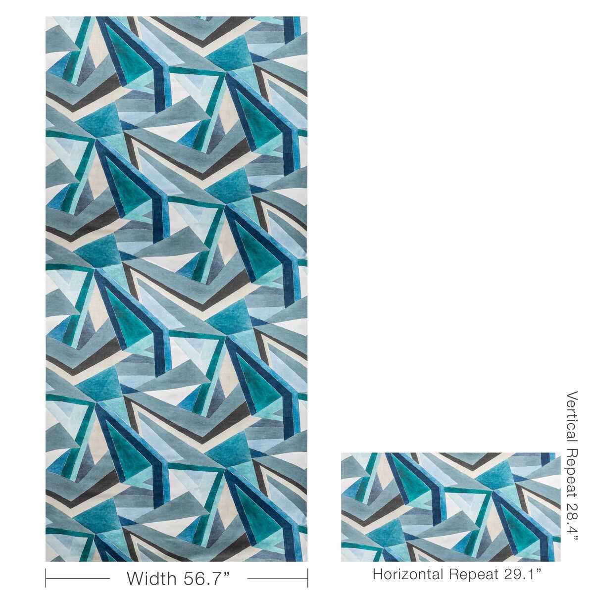 Gwf37723550 Roulade Print Navy Teal Lee Jofa Modern Fabric - LEE JOFA MODERN Fabric