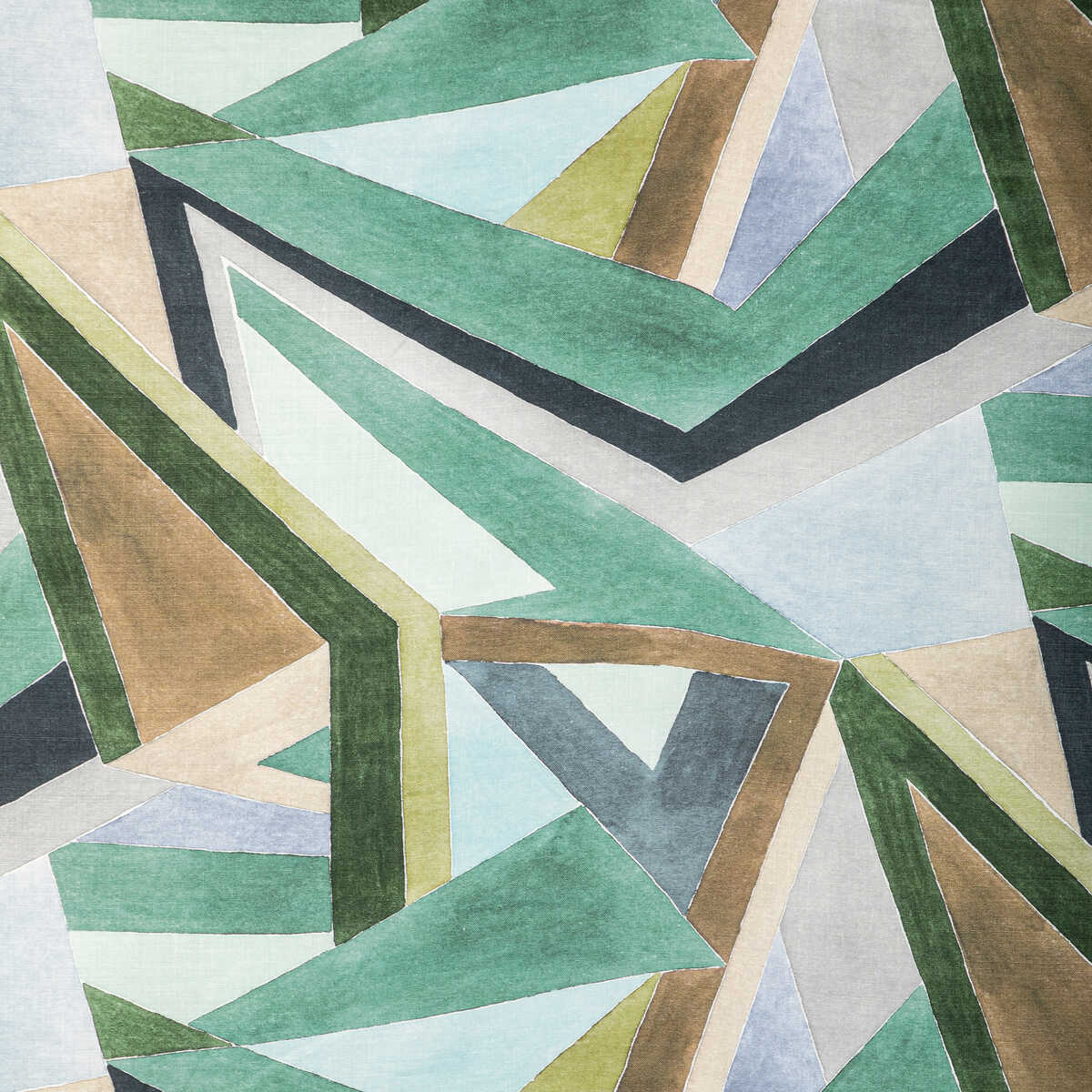 Roulade Print - Juniper/Buff - LEE JOFA MODERN Fabric