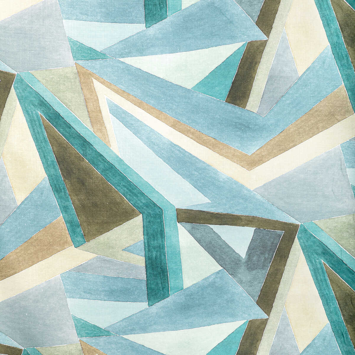 Roulade Print - Aqua/Dune - LEE JOFA MODERN Fabric