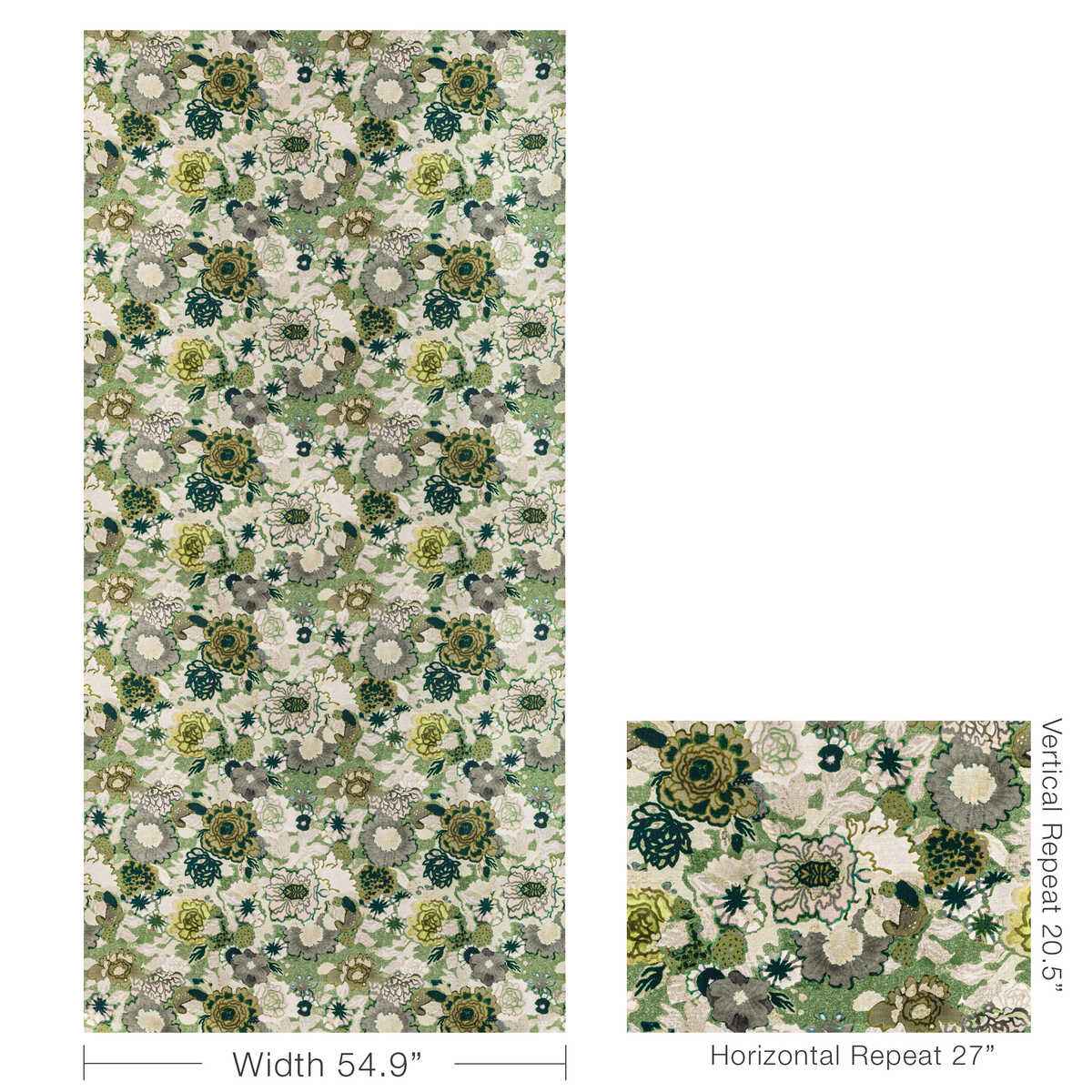 Gwf37743110 Arioso Print Stone Jade Lee Jofa Modern Fabric - LEE JOFA MODERN Fabric