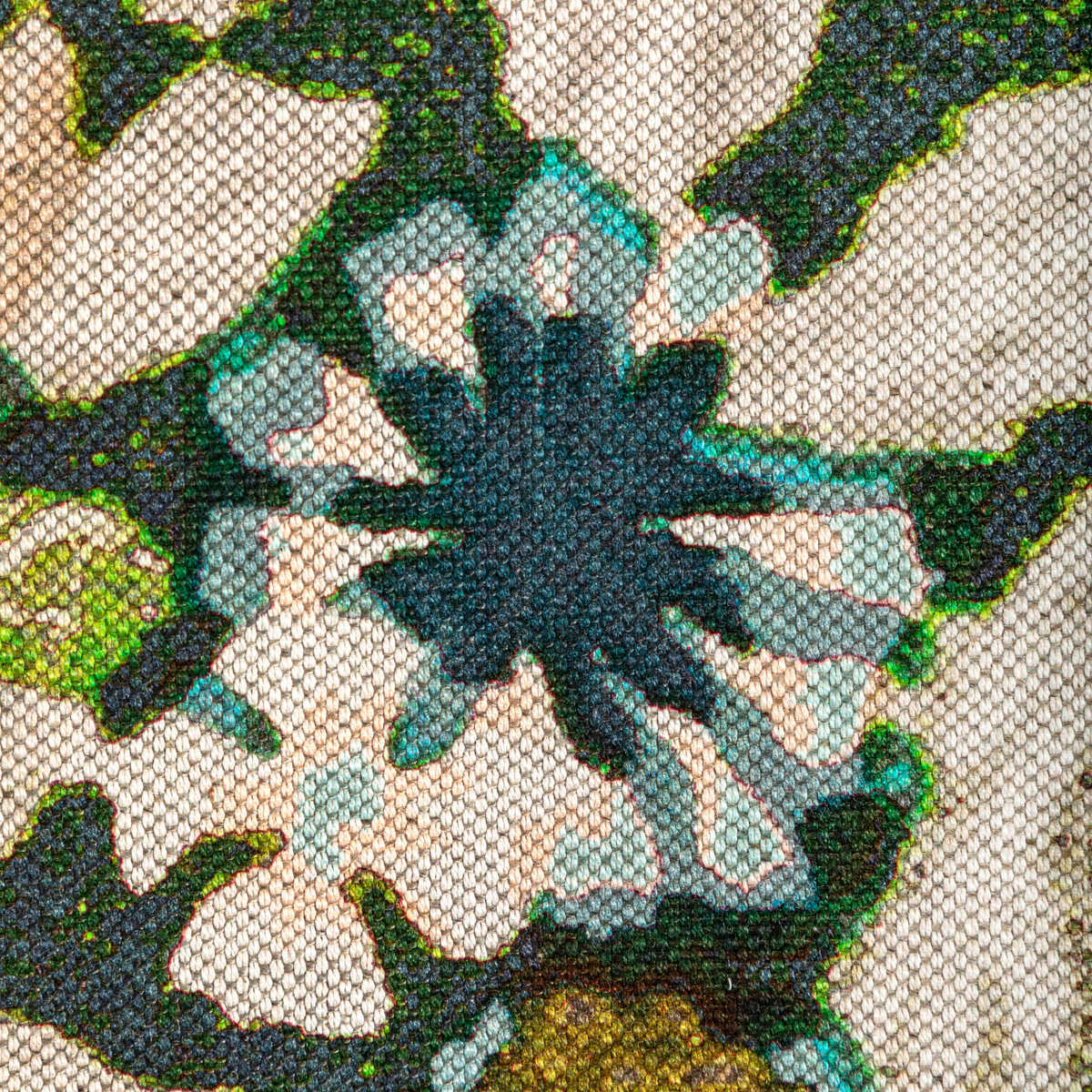 Arioso Print - Marine/Citron - LEE JOFA MODERN Fabric