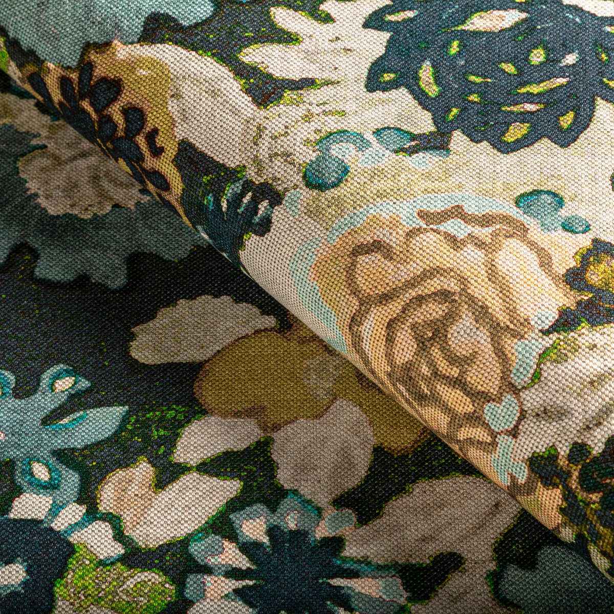 Gwf37744500 Arioso Print Marine Citron Lee Jofa Modern Fabric - LEE JOFA MODERN Fabric