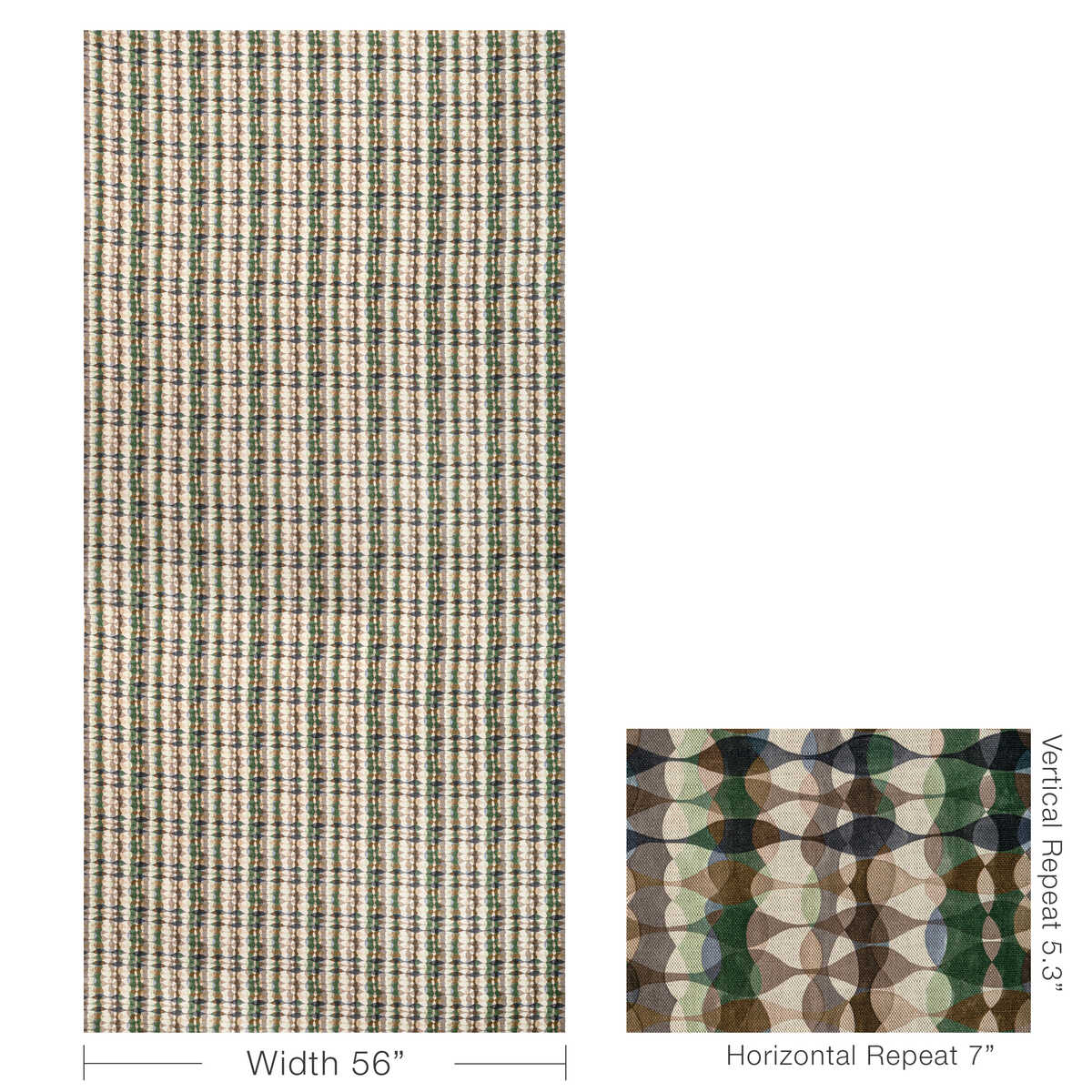 Overtone Print - Spruce - LEE JOFA MODERN Fabric