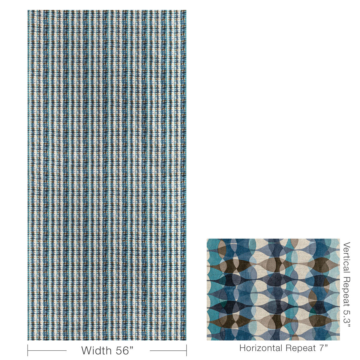 Overtone Print - Denim - Lee Jofa Modern Fabric