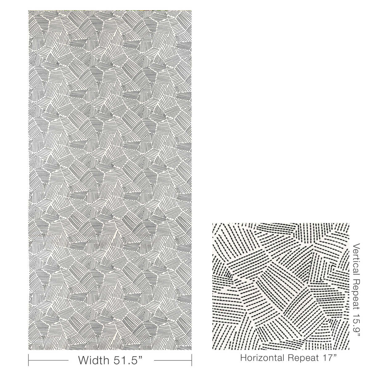 Chord Embroidery - Ebony - LEE JOFA MODERN Fabric