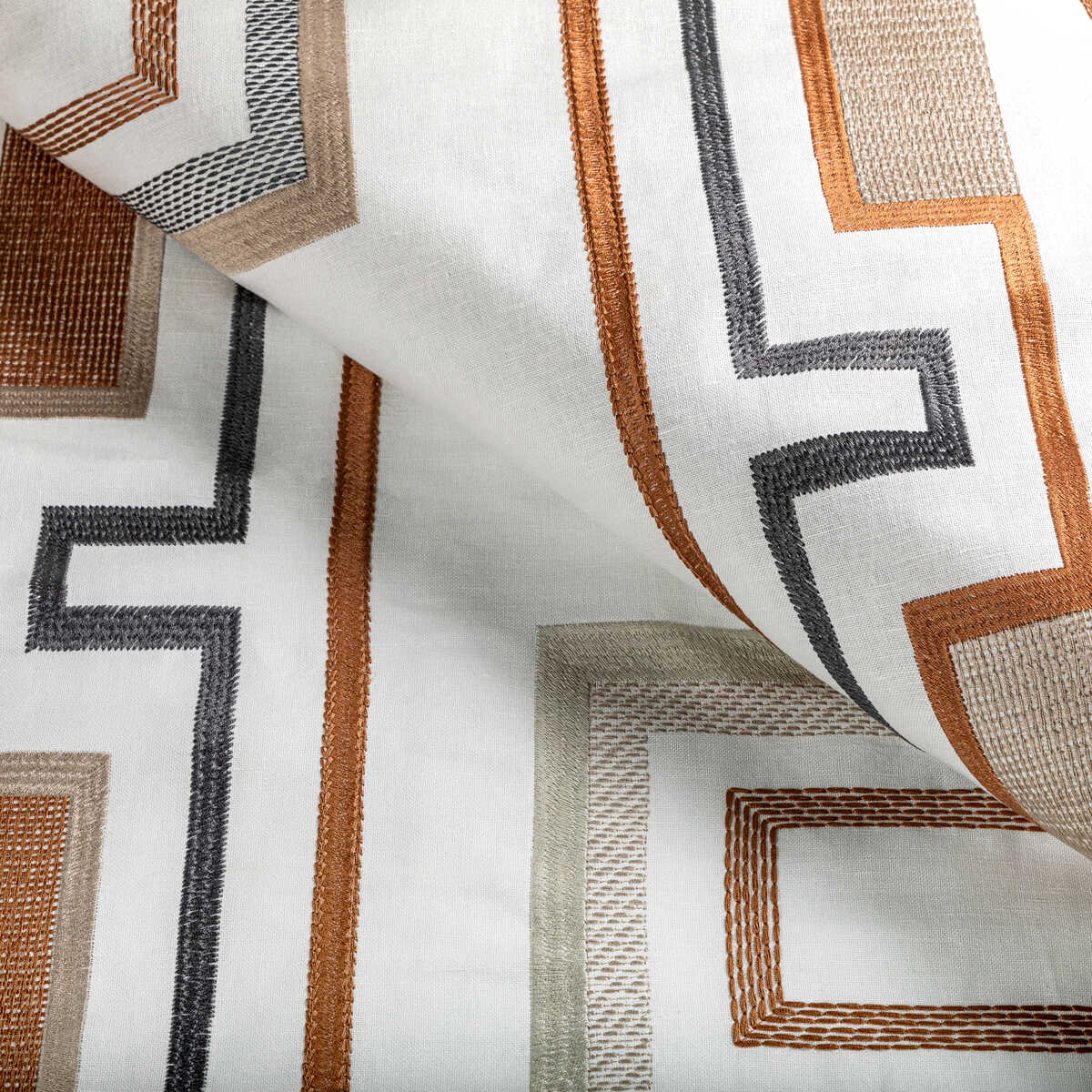 Tritone Embroidery - Copper - LEE JOFA MODERN Fabric