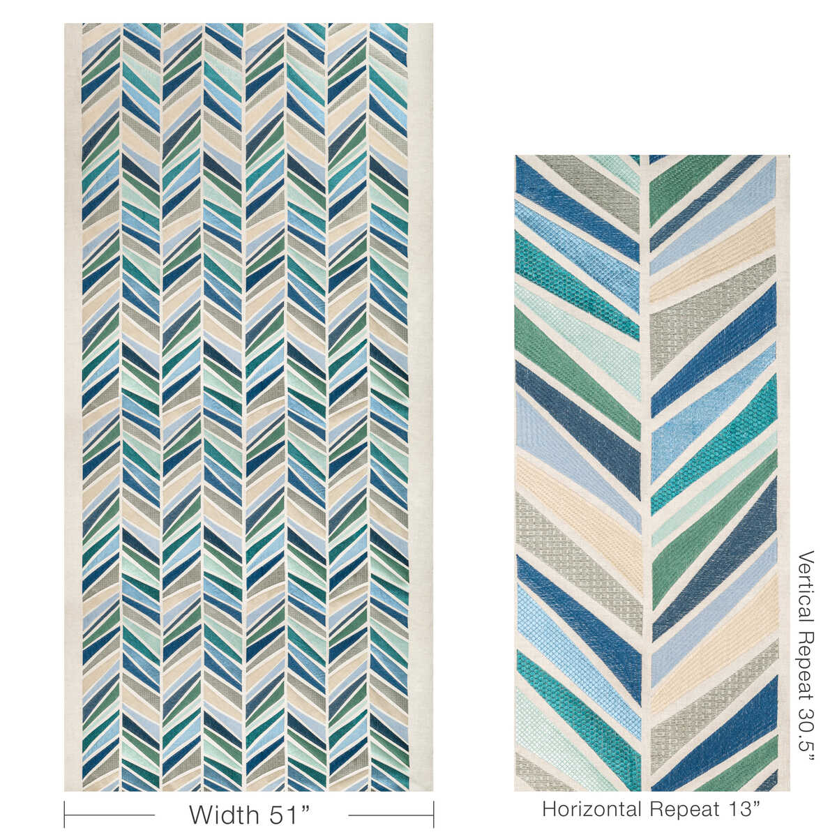 Tala Embroidery - Aegean - LEE JOFA MODERN Fabric