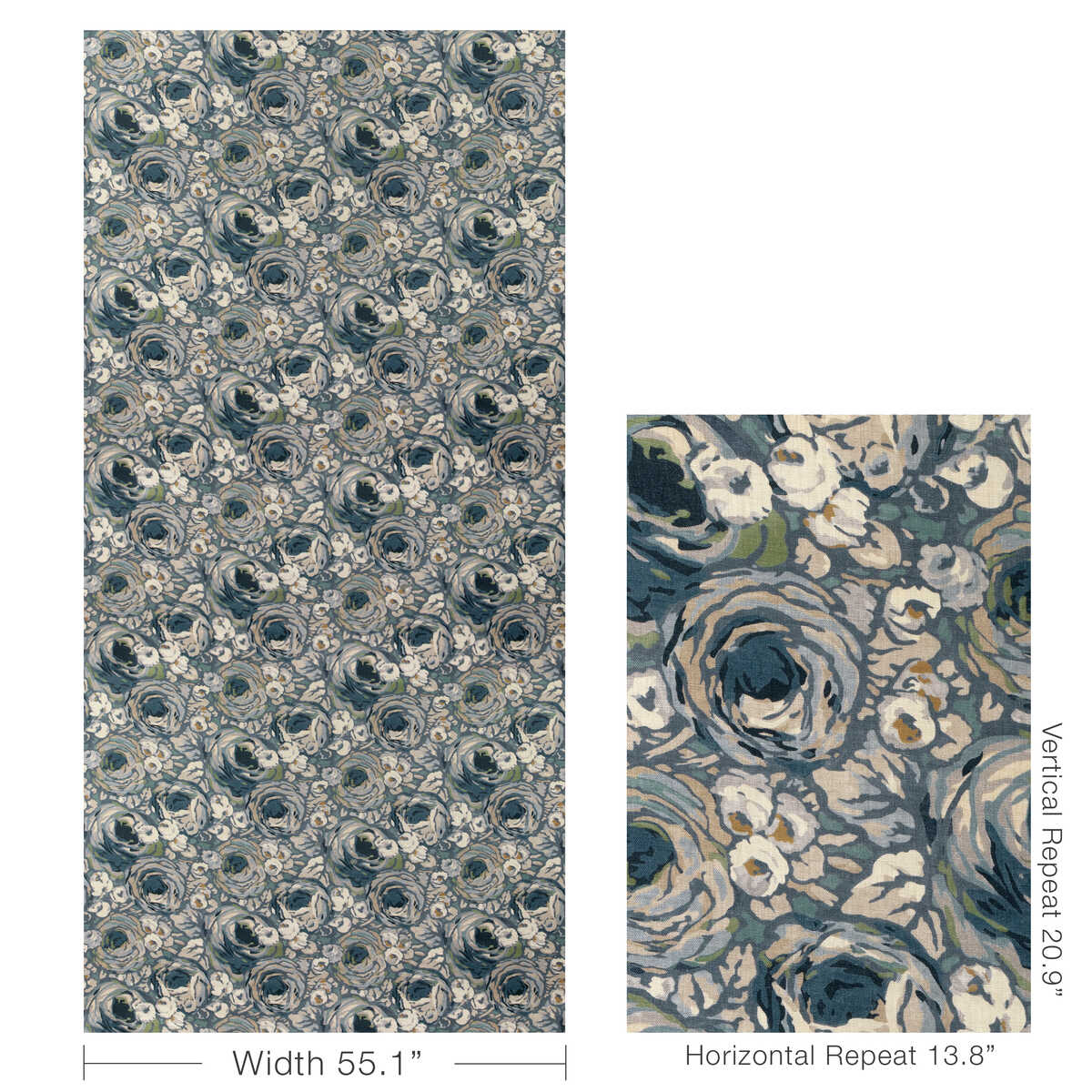 Orchard Print - Blue/Denim - LEE JOFA MODERN Fabric