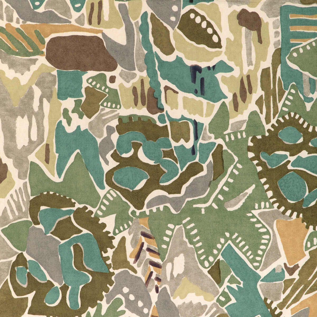 Chrystie Print - Moss/Fog - LEE JOFA MODERN Fabric