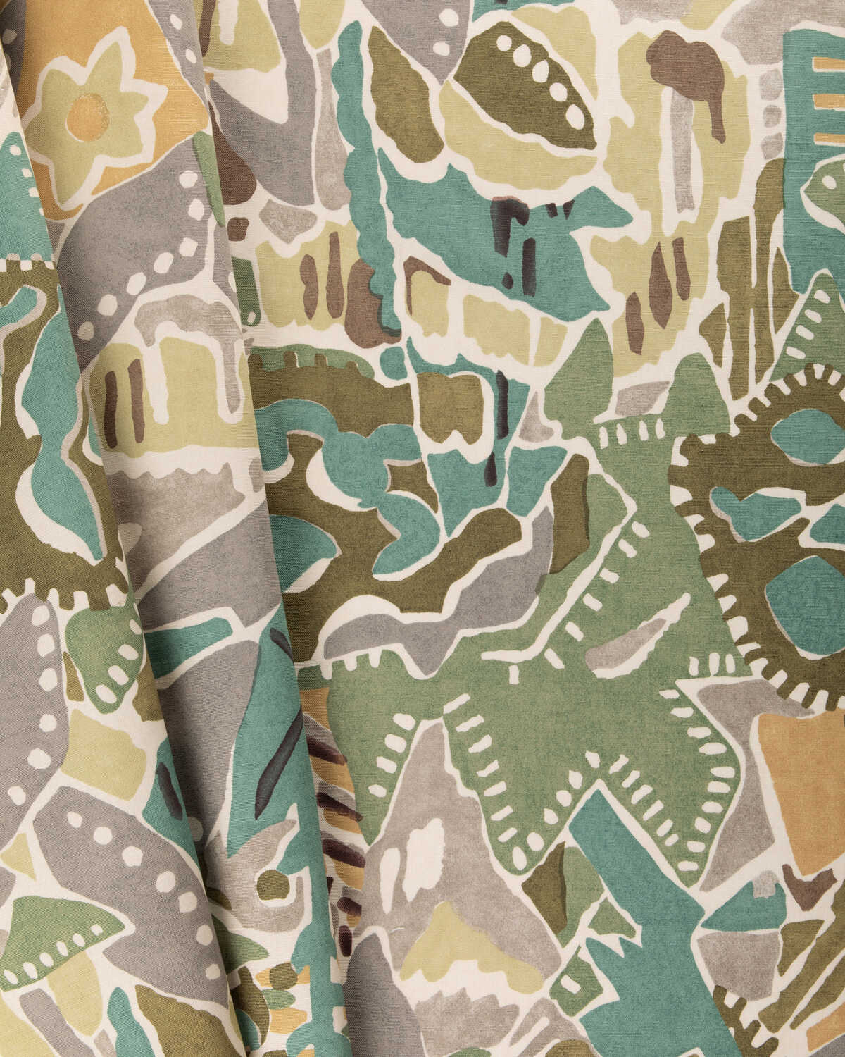 Chrystie Print - Moss/Fog - LEE JOFA MODERN Fabric