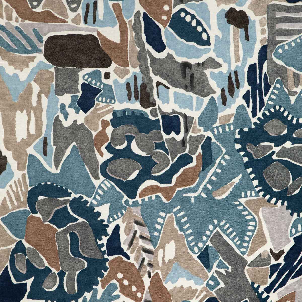 Gwf38045110 Chrystie Print Denim Slate Lee Jofa Modern Fabric