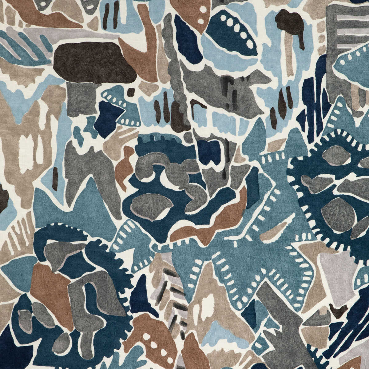 Chrystie Print - Denim/Slate - LEE JOFA MODERN Fabric