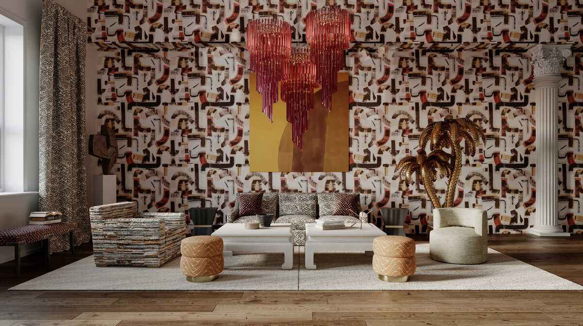 Gwf38056100 Bond Print Multi Lee Jofa Modern Fabric - LEE JOFA MODERN Fabric