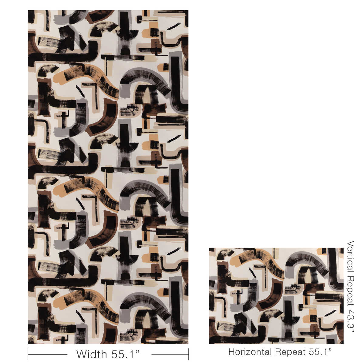 Bleecker Print - Bark/Dune - LEE JOFA MODERN Fabric